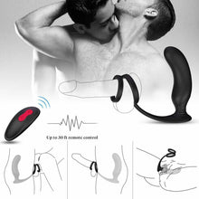 Load image into Gallery viewer, Prostate Massager Penis Ring 9 Vibration Mode Wireless Remote Control Vibrator
