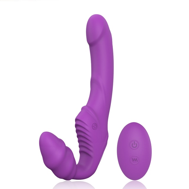 Strapless strap on 9 Speed Double Vibrating G Spot