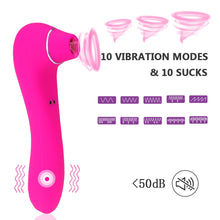 Load image into Gallery viewer, Clitoral Sucking Vibrator 2 in 1  10 Vibrating Modes
