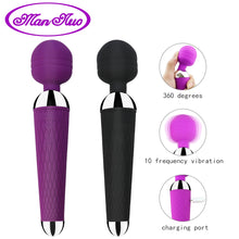 Load image into Gallery viewer, Powerful Clitoris Vibrators USB Recharge Magic Wand
