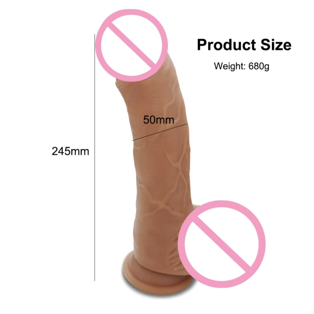 New Skin feeling Realistic Penis Super Huge Suction Cup