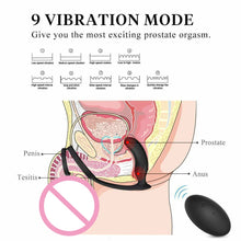 Load image into Gallery viewer, Prostate Massager Penis Ring 9 Vibration Mode Wireless Remote Control Vibrator
