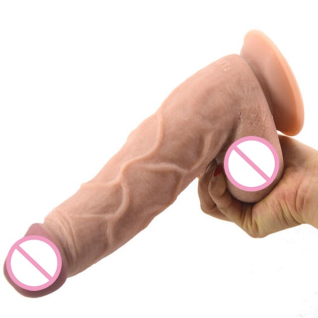 Big dildo suction cup black realistic dildo