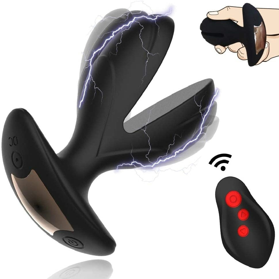 Vibrating Anal Plug with Electric Shock Prostate Massager