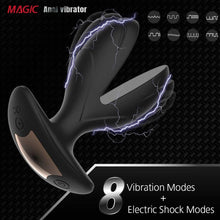 Load image into Gallery viewer, Vibrating Anal Plug with Electric Shock Prostate Massager
