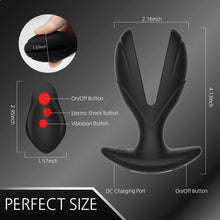 Load image into Gallery viewer, Vibrating Anal Plug with Electric Shock Prostate Massager
