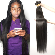 Load image into Gallery viewer, 30 32 34 36 40 inch Indian Hair  Bundles 100% Natural Human Hair Double Wefts Remy Hair Extensions
