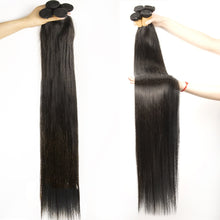 Load image into Gallery viewer, 30 32 34 36 40 inch Indian Hair  Bundles 100% Natural Human Hair Double Wefts Remy Hair Extensions
