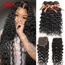 Load image into Gallery viewer, Peruvian Human Hair  Bundles With Closure Remy
