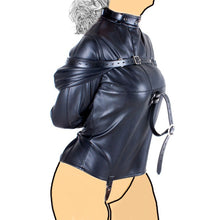 Load image into Gallery viewer, Plus Size Leather Straitjacket Bondage Bra Top
