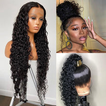 Load image into Gallery viewer, 360 Lace Frontal Wig 28 30 Inch Water Wave Brazilian Human Hair 180% Density
