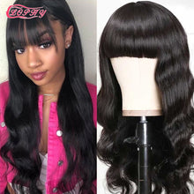 Load image into Gallery viewer, Body Wave Human Hair Wig With Bangs
