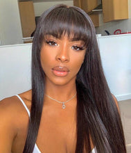 Load image into Gallery viewer, 100% Human Hair Long Fringe  Brazilian Remy with Bangs
