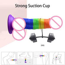 Load image into Gallery viewer, 7.6 Inch Silicone Rainbow Crystal Realistic Dildos
