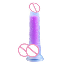 Load image into Gallery viewer, 7.6 Inch Silicone Rainbow Crystal Realistic Dildos
