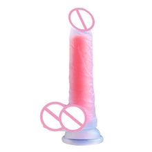 Load image into Gallery viewer, 7.6 Inch Silicone Rainbow Crystal Realistic Dildos
