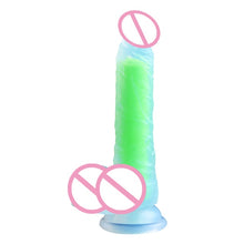 Load image into Gallery viewer, 7.6 Inch Silicone Rainbow Crystal Realistic Dildos
