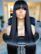 Load image into Gallery viewer, 100% Human Hair Long Fringe  Brazilian Remy with Bangs

