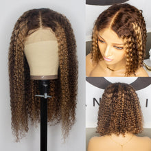 Load image into Gallery viewer, Blonde  Water Wave Lace Front  Deep Wave Wig Curly Lace Front Human Hair
