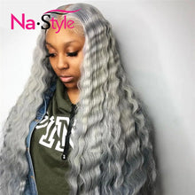 Load image into Gallery viewer, HD Lace Frontal Grey Human Hair Wig
