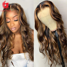 Load image into Gallery viewer, Highlight Brazilian Hair 30 Inch Honey Blonde Body Wave Lace Front
