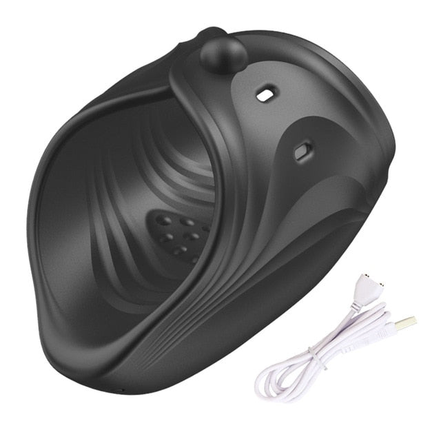 Male Masturbator Adjustable Vibrator Trainer Glans
