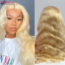 Load image into Gallery viewer, 613 Honey Blonde Lace Front Transparent Body Wave Part Lace 28 inch Human Hair
