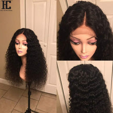 Load image into Gallery viewer, 30&quot; 13x4 Lace Front  Brazilian Deep Wave Curly Wig Pre Plucked Glueless Remy 4x4 Lace Closure Frontal Wig 150%
