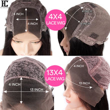 Load image into Gallery viewer, 30&quot; 13x4 Lace Front  Brazilian Deep Wave Curly Wig Pre Plucked Glueless Remy 4x4 Lace Closure Frontal Wig 150%
