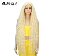 Load image into Gallery viewer, Noble Cosplay Synthetic Lace Wig Long Curly Wig Cosplay 613 WIG 42 Inch Ombre Blonde color Wig  Synthetic Lace Wigs For Women
