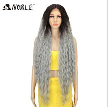 Load image into Gallery viewer, Noble Cosplay Synthetic Lace Wig Long Curly Wig Cosplay 613 WIG 42 Inch Ombre Blonde color Wig  Synthetic Lace Wigs For Women
