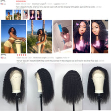 Load image into Gallery viewer, Brazilian Hair Kinky Curly Lace Part  with Baby Hair Pre Plucked Remy Hair 150% Density
