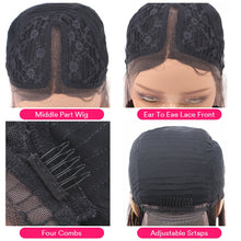 Load image into Gallery viewer, Brazilian Hair Kinky Curly Lace Part  with Baby Hair Pre Plucked Remy Hair 150% Density
