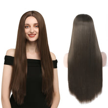 Load image into Gallery viewer, Blonde Bangs Synthetic Long Straight Lolita High Temperature Fiber Hair
