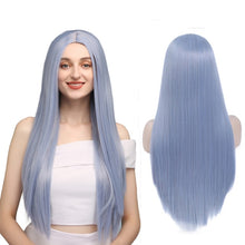 Load image into Gallery viewer, Blonde Bangs Synthetic Long Straight Lolita High Temperature Fiber Hair

