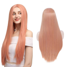 Load image into Gallery viewer, Blonde Bangs Synthetic Long Straight Lolita High Temperature Fiber Hair
