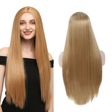 Load image into Gallery viewer, Blonde Bangs Synthetic Long Straight Lolita High Temperature Fiber Hair
