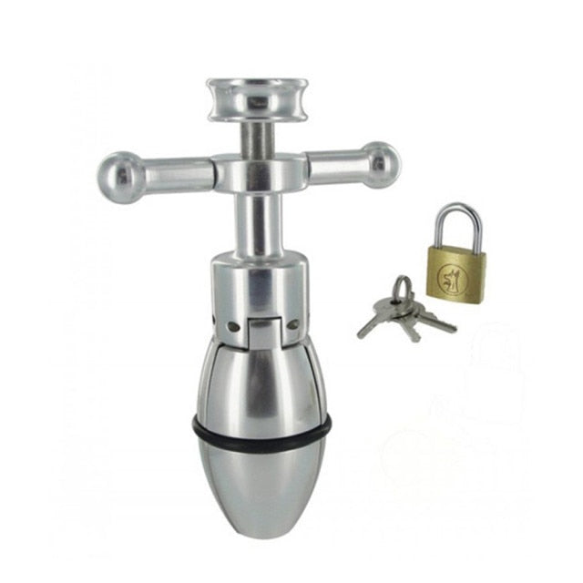 Stainless Steel Anal Dilator Ass Expanding Chastity Device For Women Men Couples