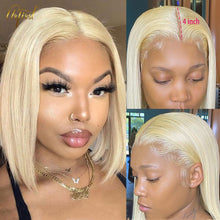 Load image into Gallery viewer, 613 Honey Blonde  Straight Short Bob  Brazilian Remy Human Hair
