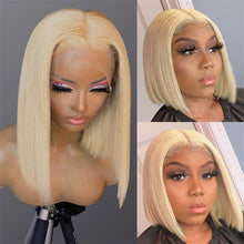 Load image into Gallery viewer, 613 Honey Blonde  Straight Short Bob  Brazilian Remy Human Hair
