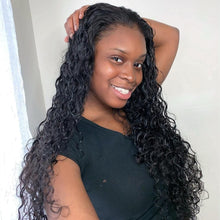 Load image into Gallery viewer, wet and wavy short long virgin natural human hair extensions 30 40 inch 3 4 bundles
