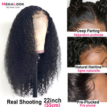 Load image into Gallery viewer, Curly Human Hair 30 Inch Lace closure  Remy 180 Peruvian
