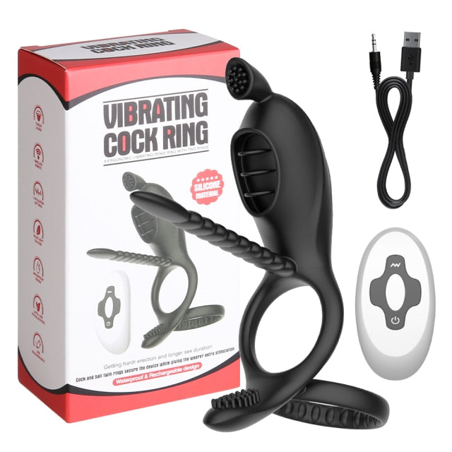 New 10 Speed Penis Ring Vibrator For Men