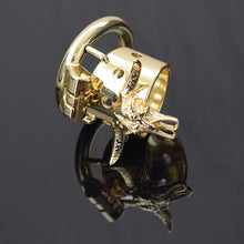 Load image into Gallery viewer, New Gold Bull Head Male Chastity Device Locked
