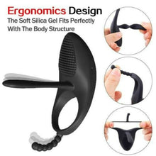 Load image into Gallery viewer, Rechargeable Silicone Cock Rings Enhancer Clit Anal Stimulation
