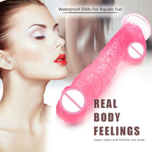 Load image into Gallery viewer, 20.5cm Crystal Realistic Transparent Soft Dildo With Suction Cup
