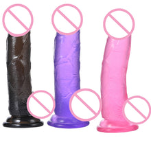 Load image into Gallery viewer, 20.5cm Crystal Realistic Transparent Soft Dildo With Suction Cup
