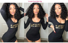 Load image into Gallery viewer, Malaysian Lace Human Hair  Short Bob Curly 4*4 Lace Closure Pre-Plucked With Baby Hair
