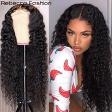 Load image into Gallery viewer, Full Lace  Curly Human Hair Remy Hair Brazilian Deep Wave Glueless 200 Density
