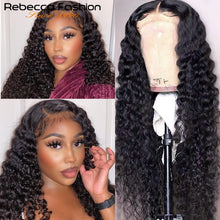 Load image into Gallery viewer, Full Lace  Curly Human Hair Remy Hair Brazilian Deep Wave Glueless 200 Density
